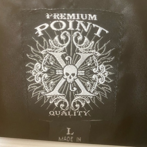 Y2K Grunge Black Waistcoat With Skull Details On Back - Premium Poin - Picture 4 of 4